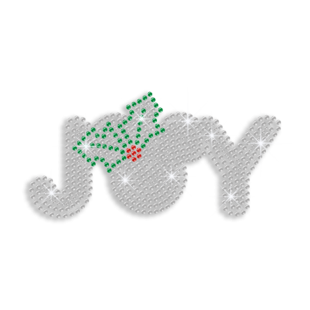 Bling Christmas Joy Iron-on Rhinestone Transfer