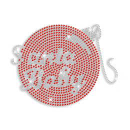 Ruby Santa Baby Iron-on Rhinestone Transfer