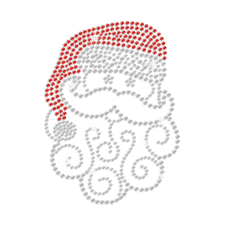 Cute Doll Father Christmas Iron-on Rhinestone Transfer