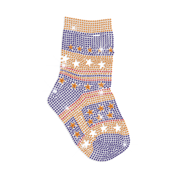 Cute Christmas Socks Iron-on Nailhead Rhinestone Transfer