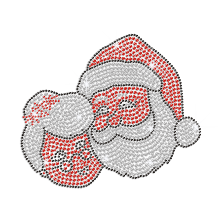 Loving Mr & Mrs Santa Claus Iron on Rhinestone Transfer