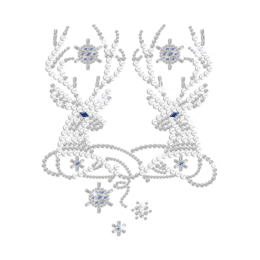 Crystal Fairy Deer Iron on Rhinestone Transfer