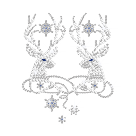 Crystal Fairy Deer Iron on Rhinestone Transfer