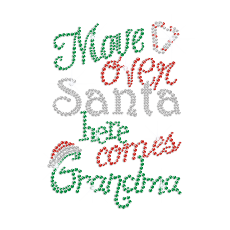 Move over Santa here comes Grandmother Hot-fix Rhinestone Transfer Motif