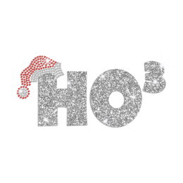 Bling Christmas Ho Ho Ho Iron-on Rhinestone Transfer