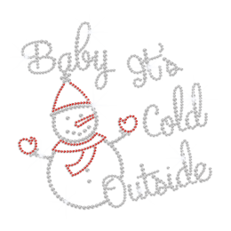 Baby It's Cold Outside Iron on Rhinestone Transfer Motif