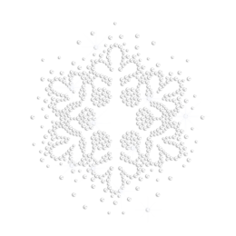 Bling Snowflake Iron on Nailhead Transfer Motif