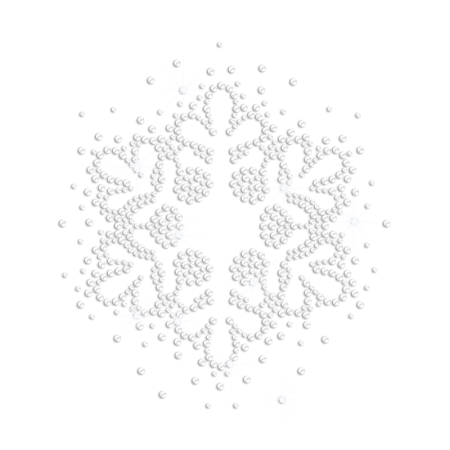 Bling Snowflake Iron on Nailhead Transfer Motif