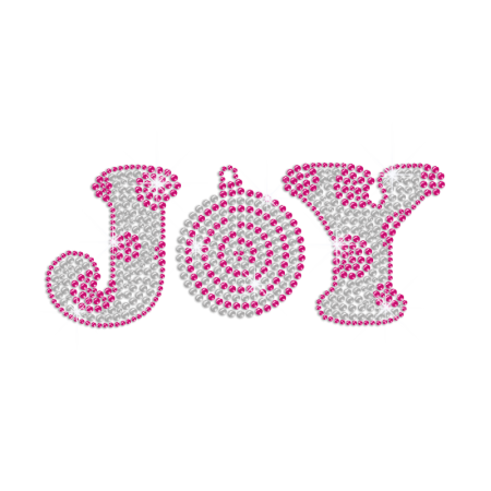 Wholesale Joy Iron on Rhinestud Transfer Motif