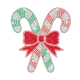 Christmas Candy Iron on Glitter Rhinestone Transfer Motif