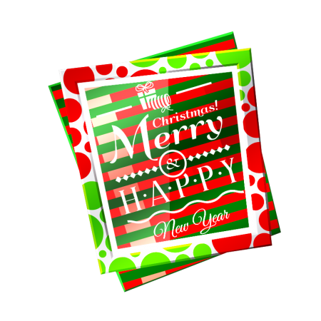 Merry Christmas Card Vinyl Transfer