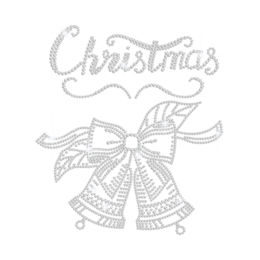 Custom Christmas Knot Rhinestone Transfer Motif