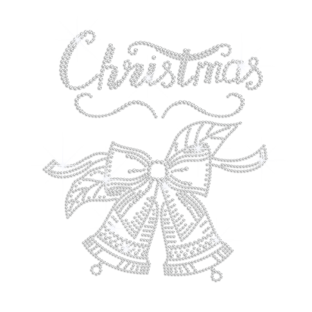 Custom Christmas Knot Rhinestone Transfer Motif