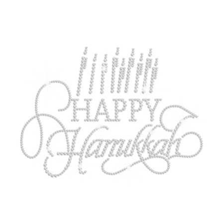 Bling Happy Hanukkah Rhinestone Motif