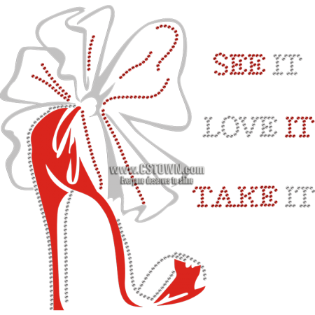 Red High Heels See It Love It Take It Foil Transfer