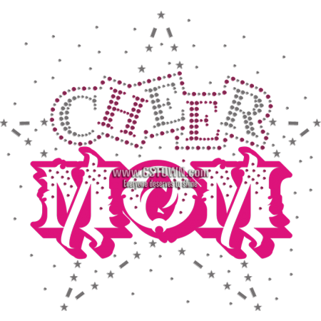 Fashion Cheer Mom Holofoil Transfer For Clothes