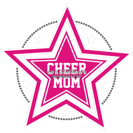 Cheer Mom My Super Star Pink Printable Transfer