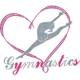 Love Gymnastic Metal Rhinestud Transfer