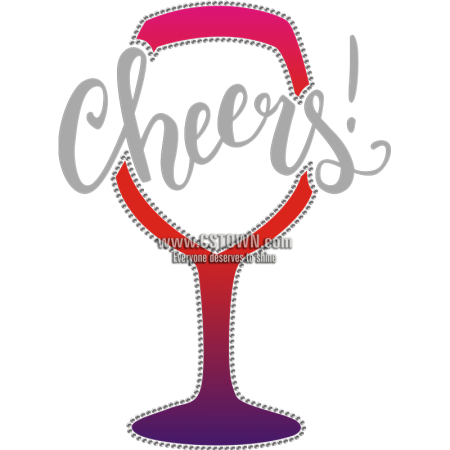 Cheer For The Party Printable Glitter Transfer