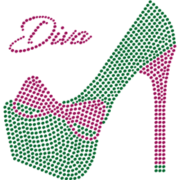 Diva Green High Heeled Shoe Hot Fix Transfer