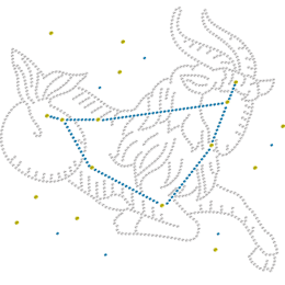 Capricornus Star Sign Bling Rhinestone Transfer