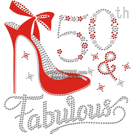 Flock Fabulous High Heel Heat Press Transfer