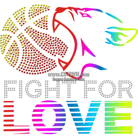 Fight For Love Basketball Motif Printable Reflective PU Transfer