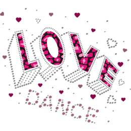 Love Dance Pretty Pink Transfer For Shirts