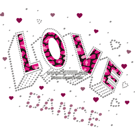 Love Dance Pretty Pink Transfer For Shirts