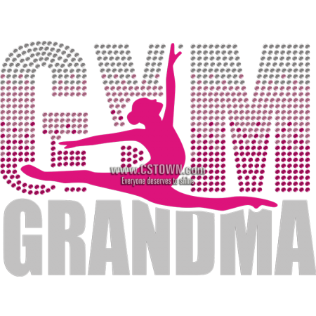 Gym Grandma Holographic And Nailhead Transfer