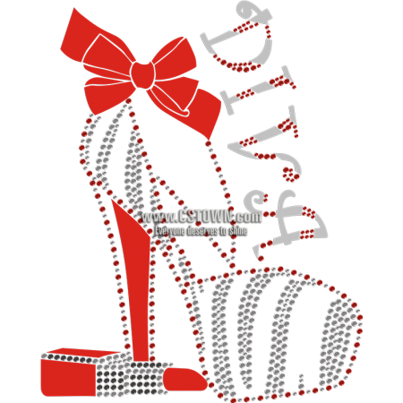 Diva High Heel And Lipstick Heat Transfer