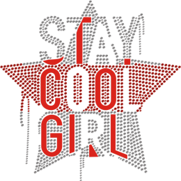 Stay Cool Girl Star Rhinestone Transfer