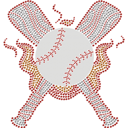 Heated Baseball Theme Rhinestone Transfer