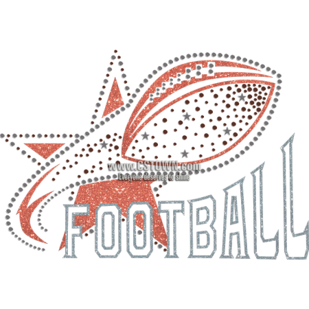 Nailhead Football Motif Heat Transfer