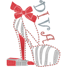 Diva Lipstick And High Heel Foil Transfer