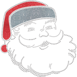 Santa Claus Glitter Rhinestone Iron-on Transfers