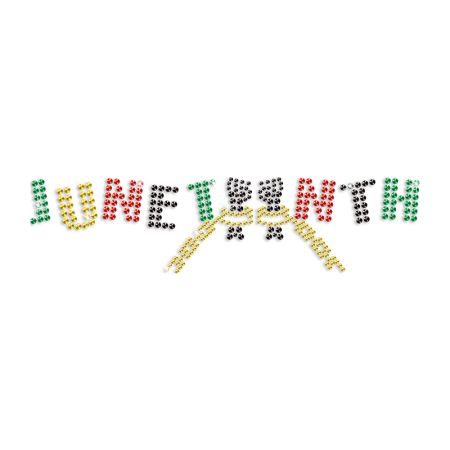 Colorful Juneteenth Rhinestone Heat Transfer