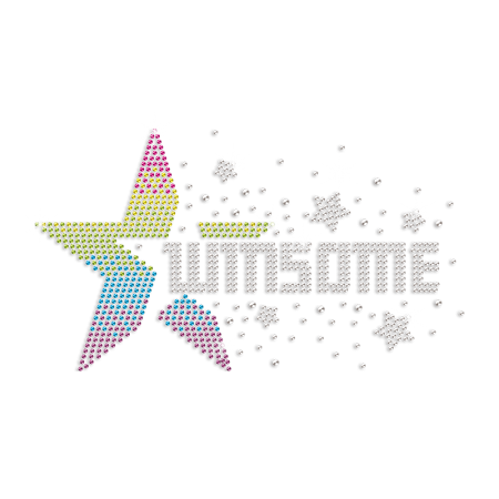CSTOWN Colorful Cheer Winsome Rhinestone Heat Trasnfer