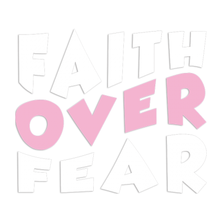 Cheer Theme Faith over Fear Printable Iron on Transfer