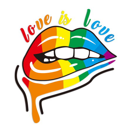 Pride Smile Lip Motif Printable Heat Transfer