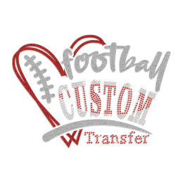 Custom LOGO Football Iron-on Rhinestone Transfer - CSTOWN