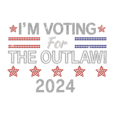 Vote for 2024 American President Rhinestone Heat Trasnfer