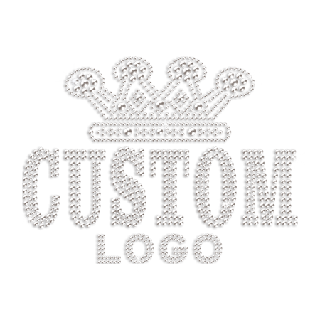 Custom Logo or Text Rhinestone Iron on Transfer