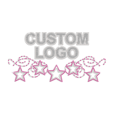 Wholesale Custom Logo Glitter Rhinestone Transfer