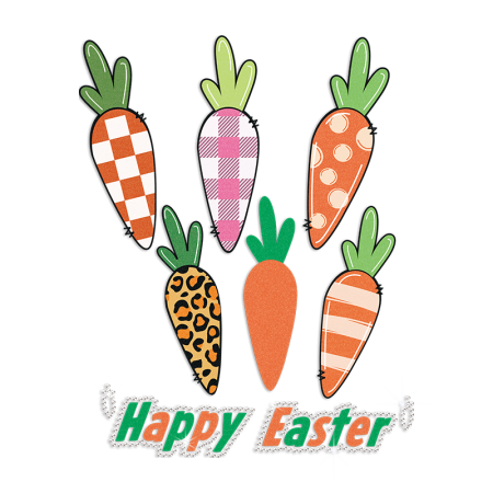 Happy Easter Iron on Printable Rhinestone Transfer Decal