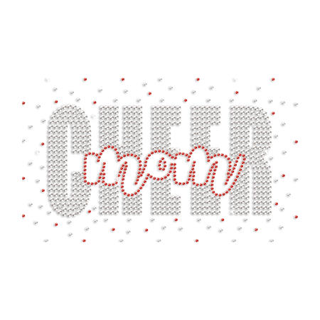 Wholesale Cheer Mom Iron on Rhinestone Transfer Motif