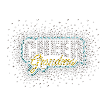 Wholesale Cheer Grandma Iron on Rhinestone Transfer Motif
