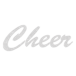 Crystal Cheer Rhinestone Iron on Transfer