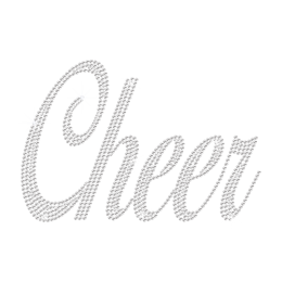 Crystal Cheer Rhinestone Iron on Transfer