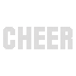 Crystal Cheer Rhinestone Iron on Transfer